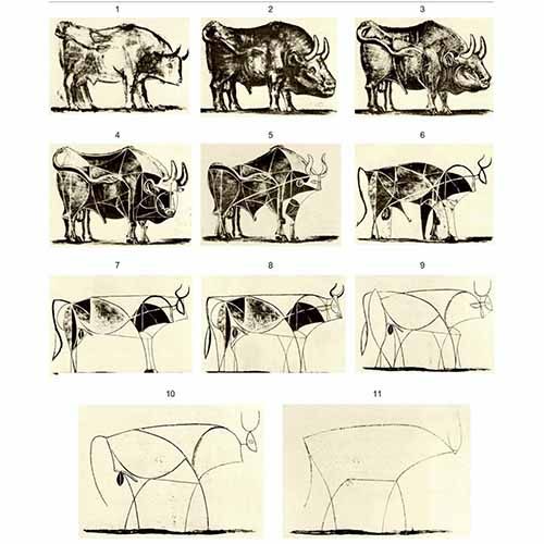 picasso simplification vache